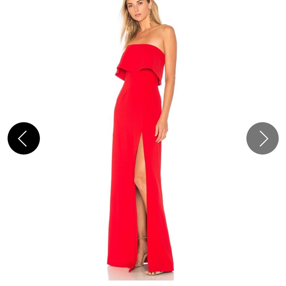 Lovers + Friends
Red Strapless Gown Formal prom Dress